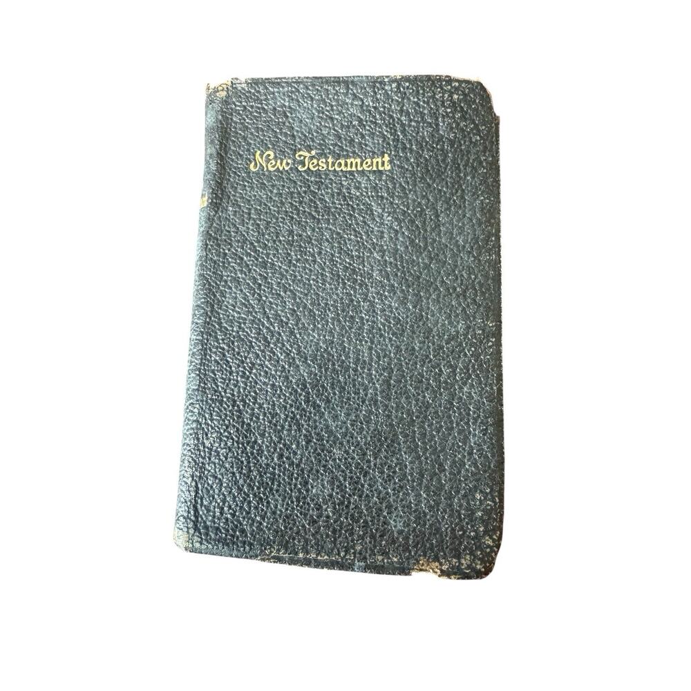 Antique New Testament Holman KJV Pocket‎ Bible c1900 1912 Inscription Church